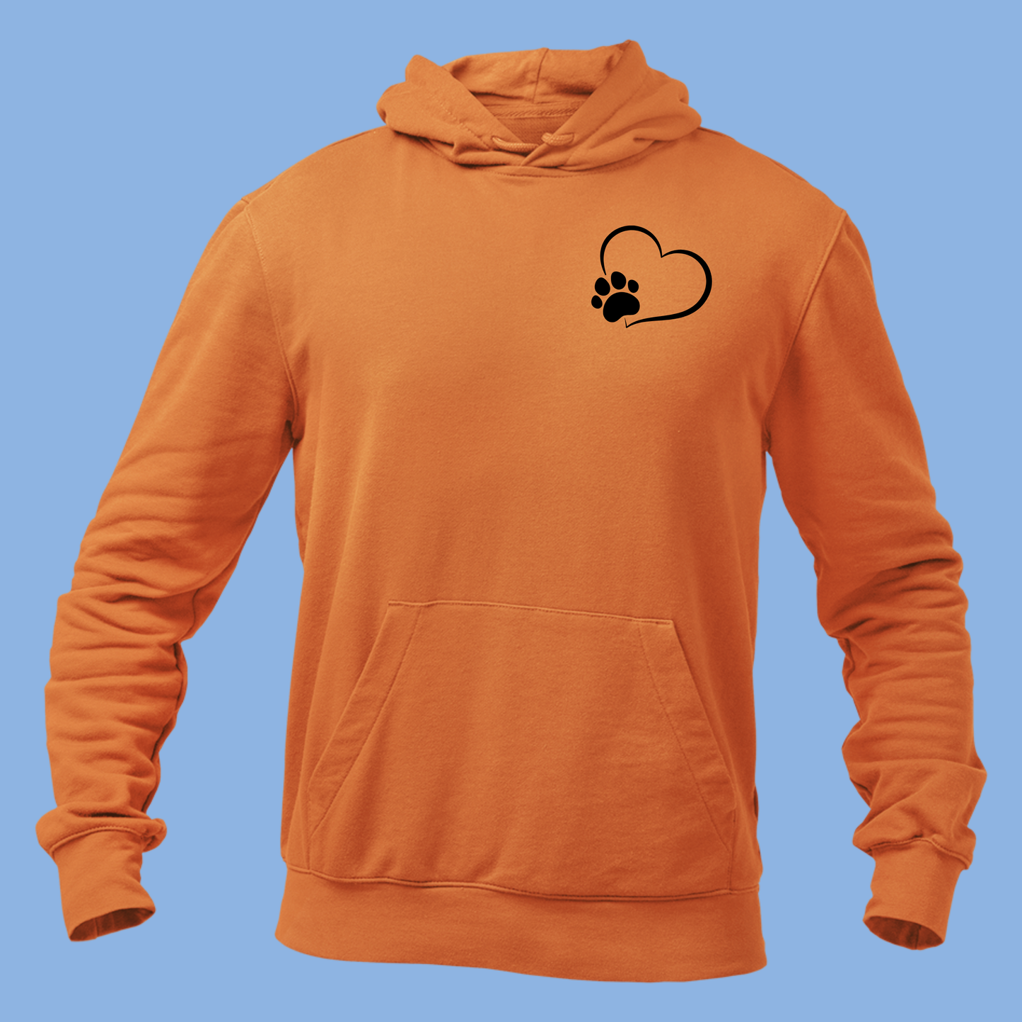 Hoodie orange  "Englische Bulldogge"