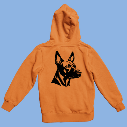 Hoodie orange  "Melinois"