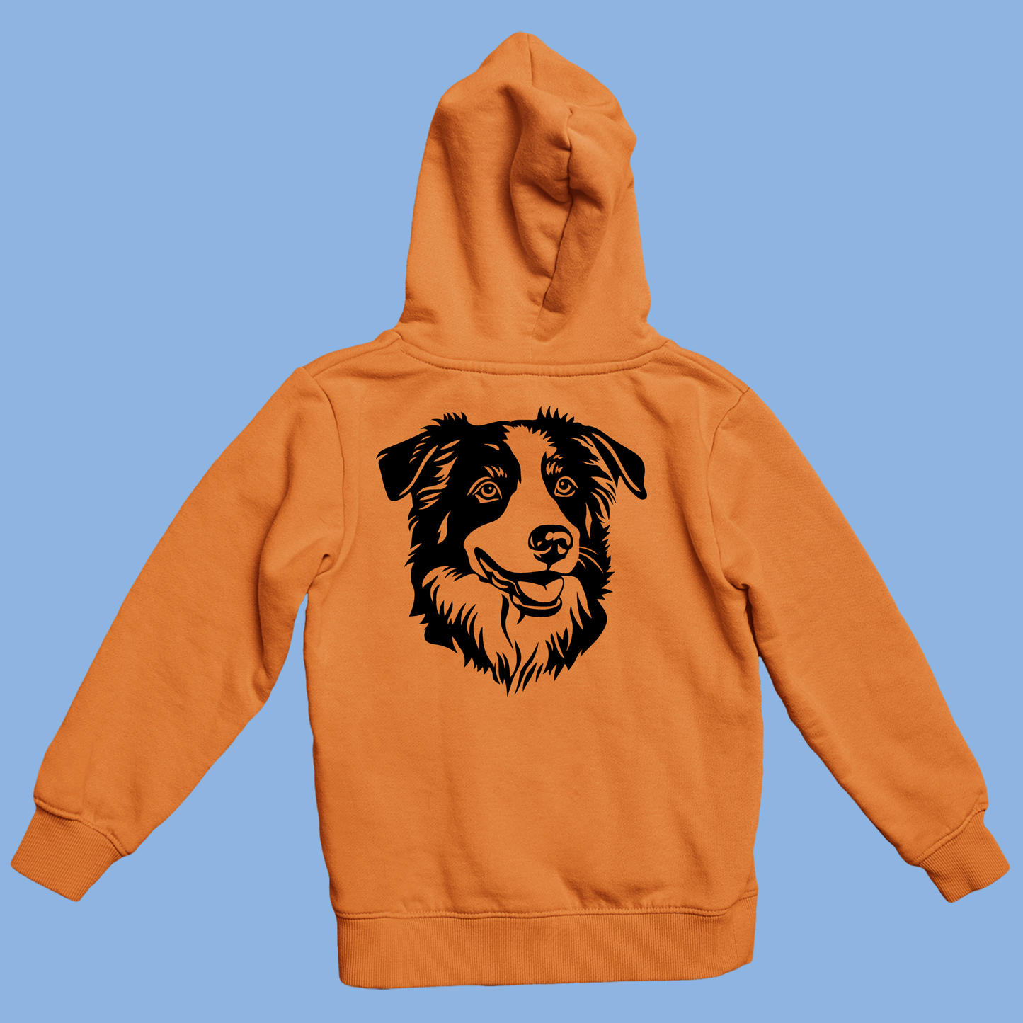 Hoodie orange  "Australian Sheperd"