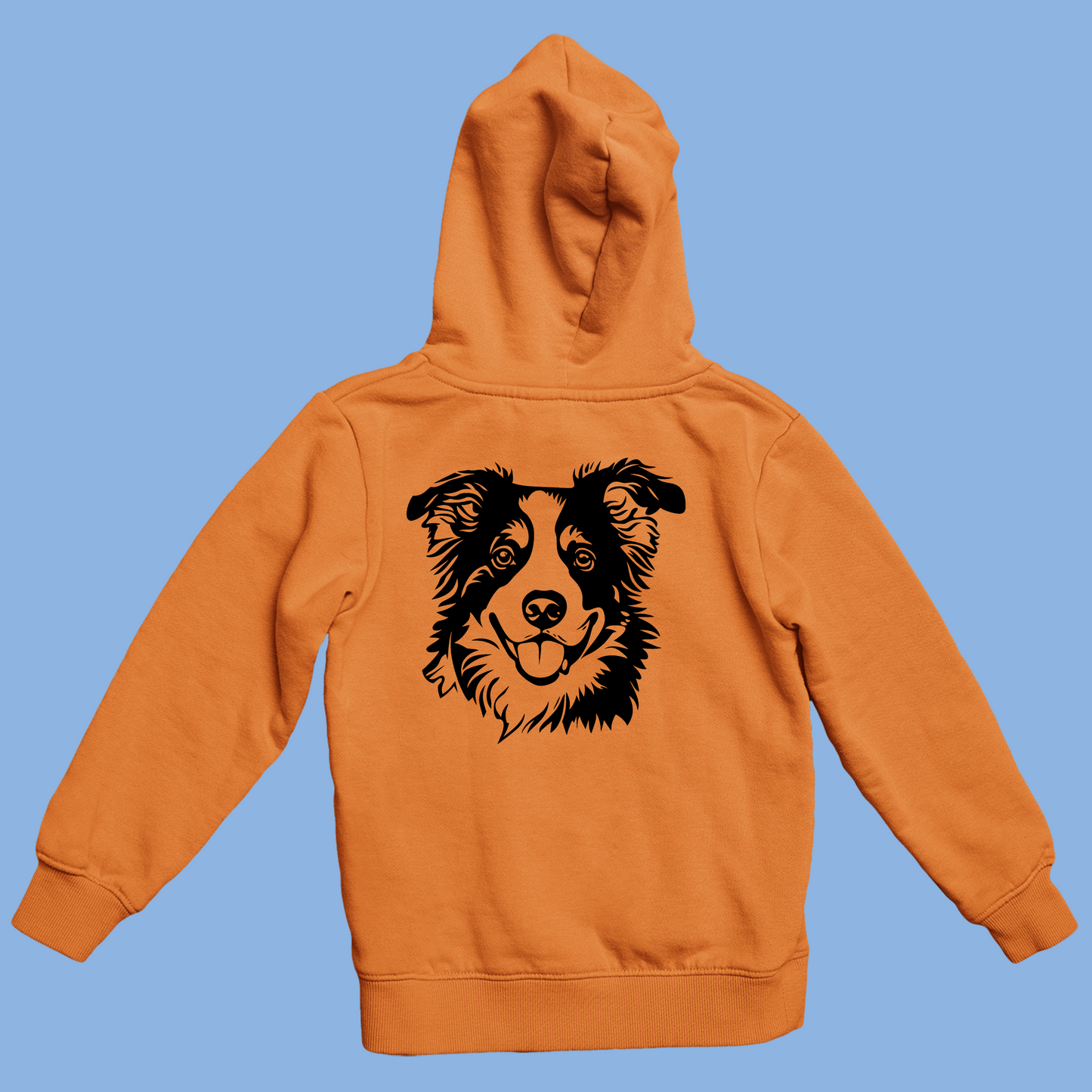 Hoodie orange  "Border Collie"