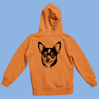 Hoodie orange  "Chihauhau"