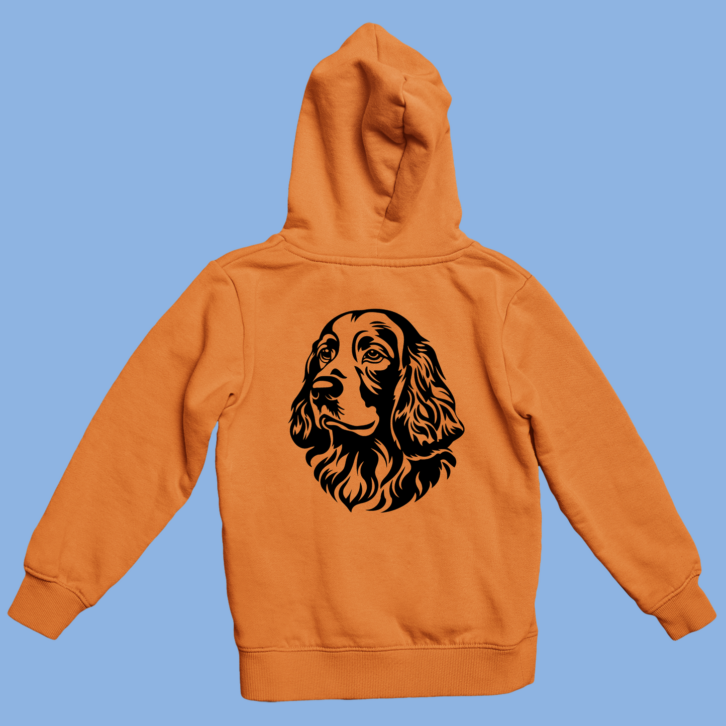 Hoodie orange  "Cocker Spaniel"