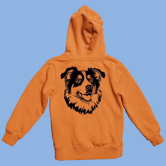 Hoodie orange  "Collie"