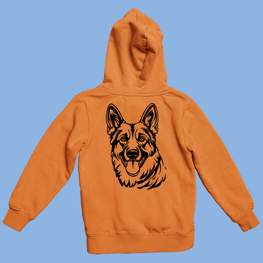 Hoodie orange  "Deutscher Schäferhund"