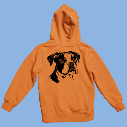 Hoodie orange  "Englische Bulldogge"