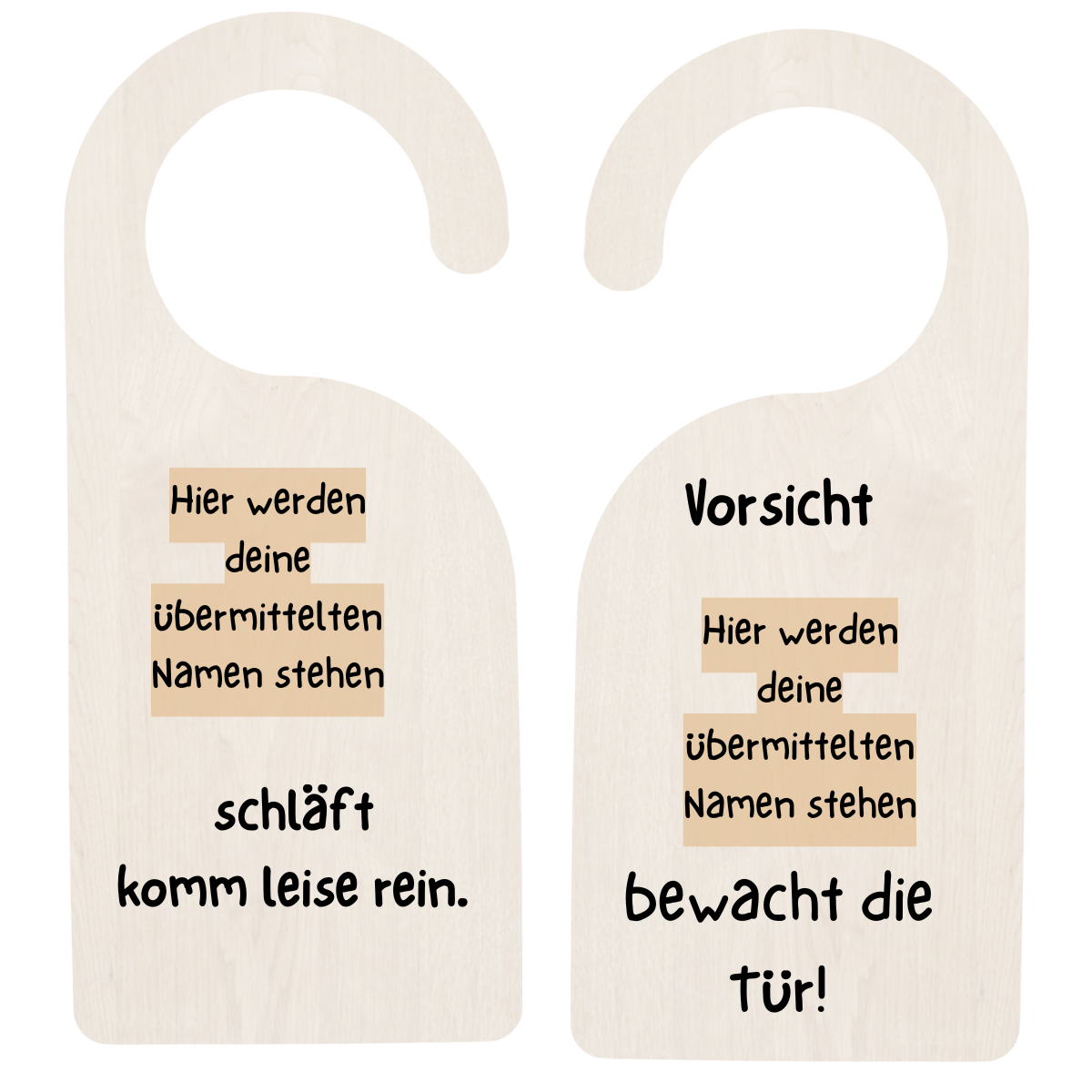 Türschild "bewacht die Tür"