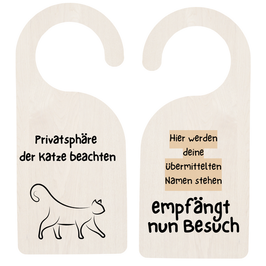 Türschild "...empfängt nun Besuch"