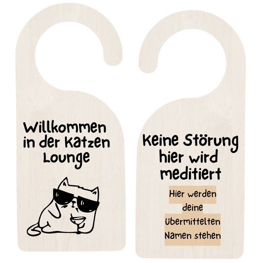 Türschild "Katzen Lounge"