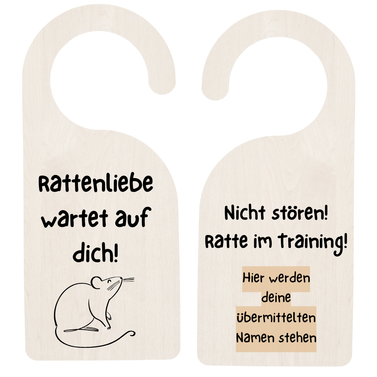 Türschild "Rattenliebe"