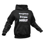 Schwarzer Hoodie mit Aufdruck „Vergeben an die beste Frau der Welt“ in weicher Sweatstoff-Qualität und bequemer Passform